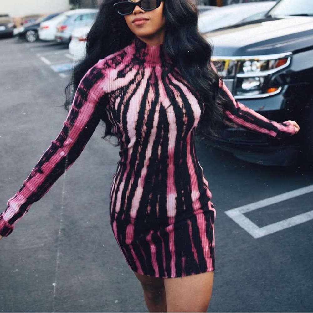 The Ibiza Mini Dress in Lychee Spiral by
COTTON CITIZEN